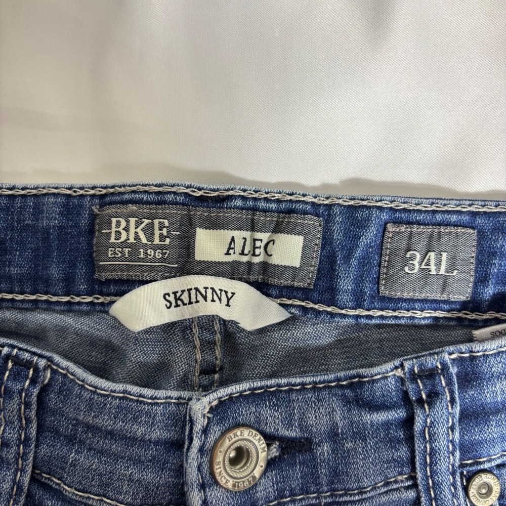 BKE Alec Skinny Jeans Mens 32x31 Medium Wash Denim Pants - Picture 3 of 6